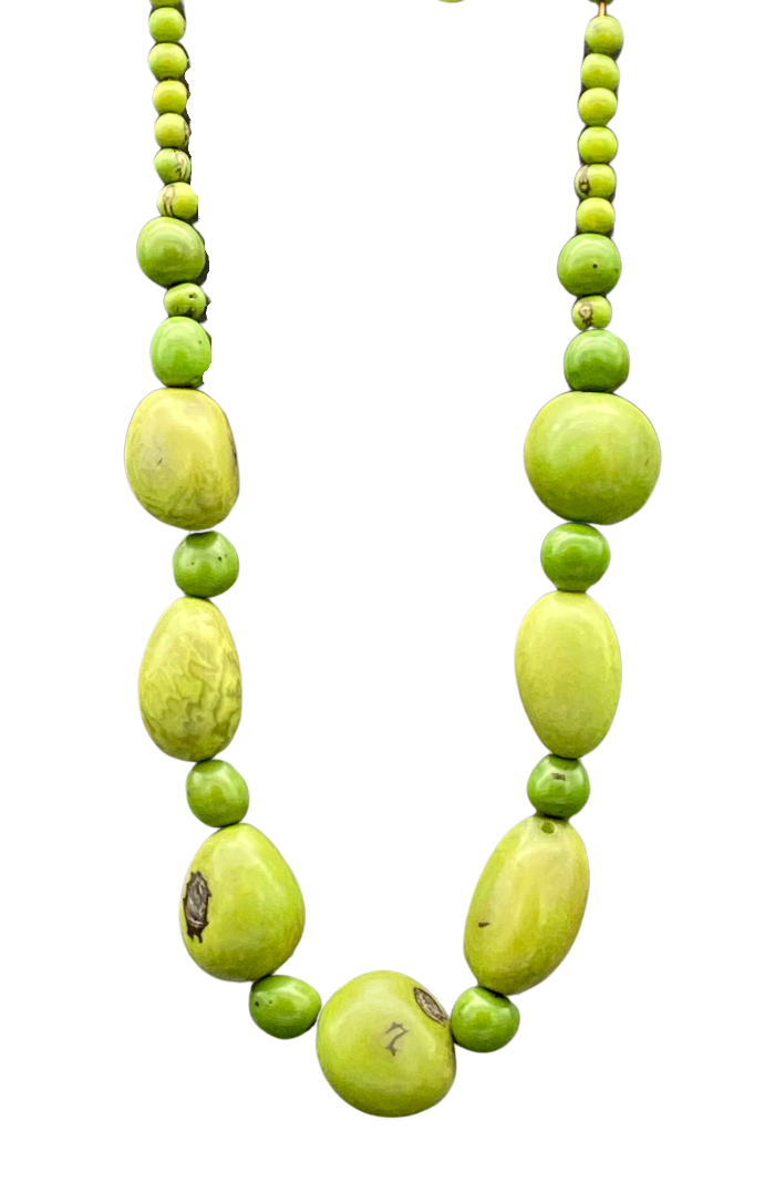 Georgeous, bold necklace made from whole tagua nuts
