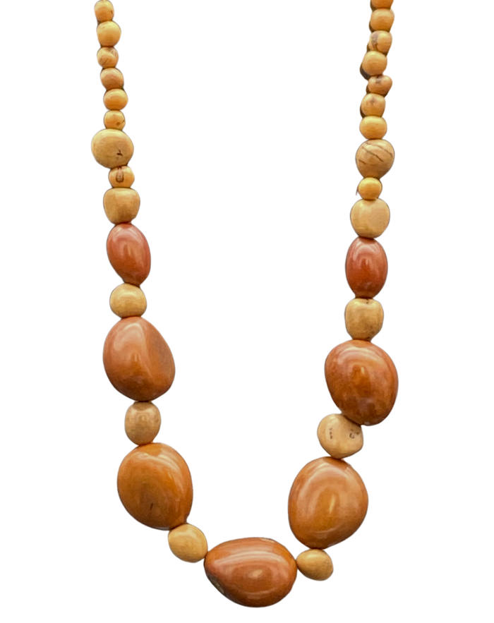 Georgeous, bold necklace made from whole tagua nuts