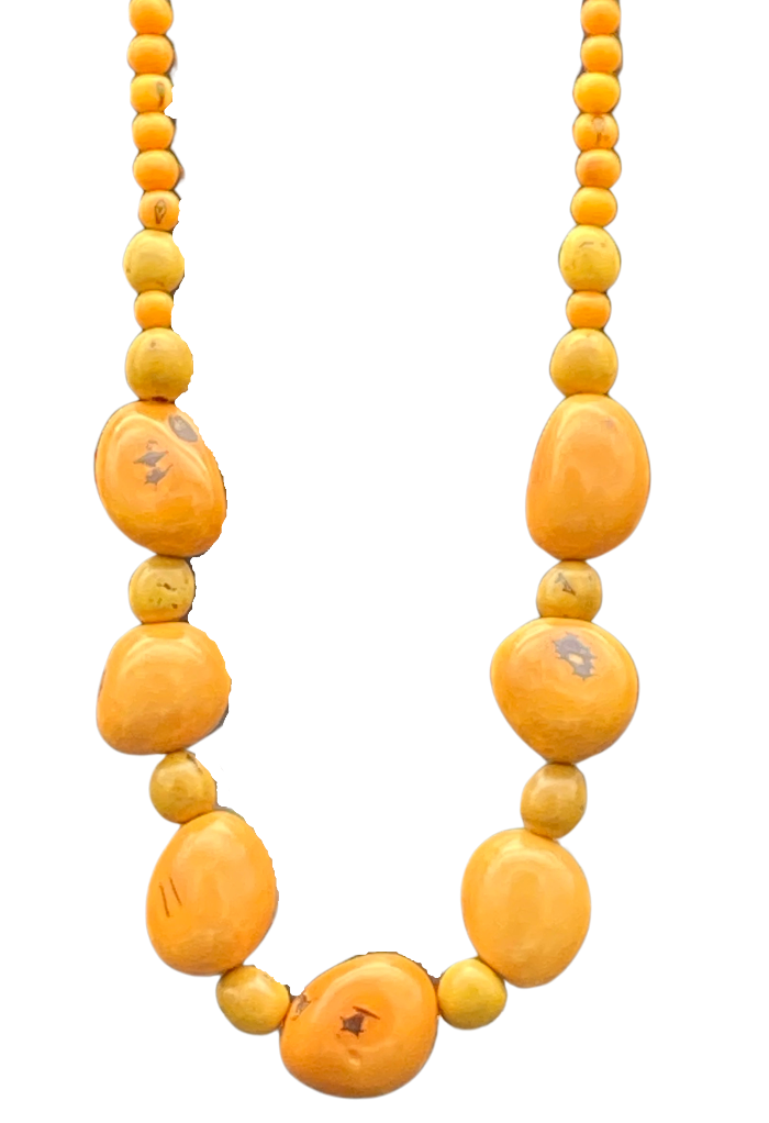 Georgeous, bold necklace made from whole tagua nuts