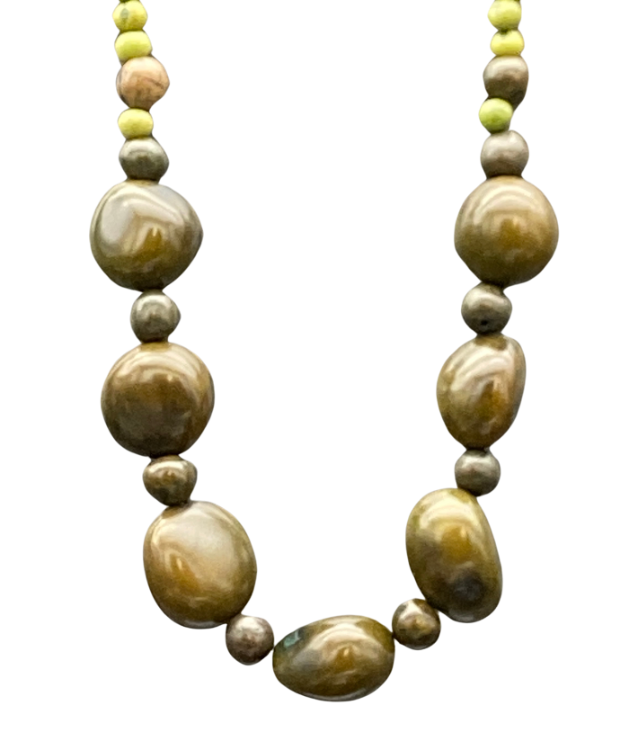 Georgeous, bold necklace made from whole tagua nuts