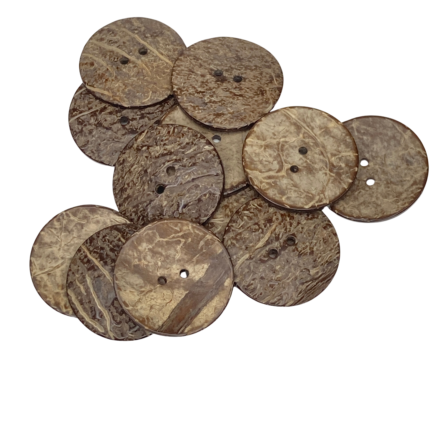 Medium Glazed Natural Coconut Buttons